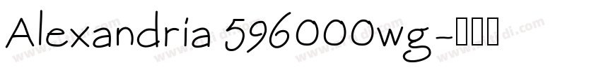 Alexandria 596000wg字体转换